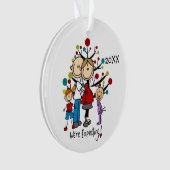 Expectant Couple, Boy, Girl Christmas Ornament (Vorderseite)