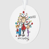Expectant Couple, Boy, Girl Christmas Ornament (Vorderseite)