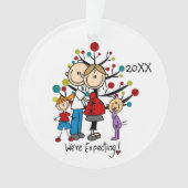 Expectant Couple, Boy, Girl Christmas Ornament (Vorderseite)