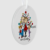 Expectant Couple, Boy, Girl Christmas Ornament (Vorderseite)