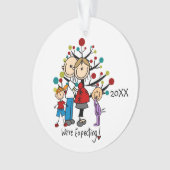 Expectant Couple, Boy, Girl Christmas Ornament (Vorderseite)