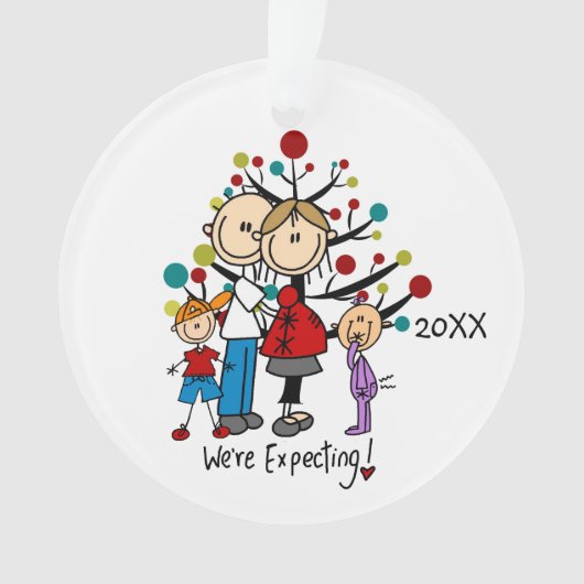 Expectant Couple, Boy, Girl Christmas Ornament (Vorderseite)