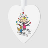 Expectant Couple, Dog and Cat Acrylic Ornament (Vorderseite)