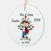 Expectant Couple Holiday Ornament (Links)