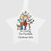 Expectant Couple Kleinkind Boy Akronylic Ornament (Rückseite)