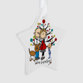 Expectant Couple Kleinkind Boy Akronylic Ornament (Vorderseite)