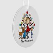 Expectant Couple Kleinkind Boy, Hunde Holiday Orna Ornament (Vorderseite)