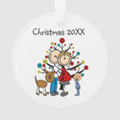 Expectant Couple Kleinkind Boy, Hunde Holiday Orna Ornament (Rückseite)