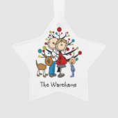 Expectant Couple Kleinkind Boy, Hunde Holiday Orna Ornament (Vorderseite)