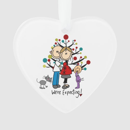 Expectant Couple Kleinkind Girl Acrylic Ornament (Vorderseite)