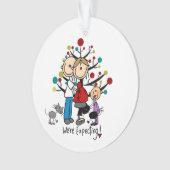 Expectant Couple Kleinkind Girl Acrylic Ornament (Vorderseite)