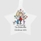 Expectant Couple Kleinkind Girl Acrylic Ornament (Rückseite)
