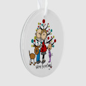 Expectant Couple Kleinkind Girl Hund Acrylschmuck Ornament (Vorderseite)