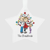 Expectant Couple Kleinkind Girl Weihnachtsschmuck Ornament (Vorderseite)