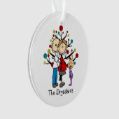 Expectant Couple Kleinkind Girl Weihnachtsschmuck Ornament (Vorderseite)