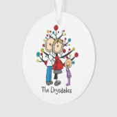 Expectant Couple Kleinkind Girl Weihnachtsschmuck Ornament (Vorderseite)