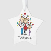 Expectant Couple Kleinkind Girl Weihnachtsschmuck Ornament (Vorderseite)