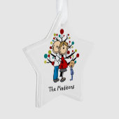 Expectant Couple Kleinkind Junge Weihnachtsschmuck Ornament (Vorderseite)