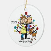 Expectant Couple Two Mama Hunde Holiday Ornament (Links)