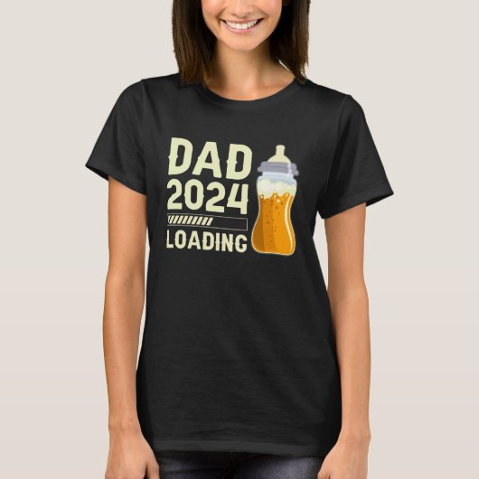 Expectant dad Future Dad Dad to be Dad 2024 loadin T-Shirt (Vorderseite)