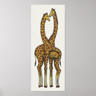 Expectant Giraffe Family (April und Oliver) Poster