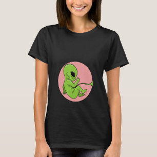 Expectant Mama Fetus Embryo Baby Alien schwanger T-Shirt