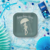 Expectant Mama mit Umbrella Pappteller (Party)