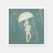 Expectant Mama mit Umbrella Serviette (Vorderseite)