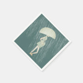 Expectant Mama mit Umbrella Serviette (Ecke)