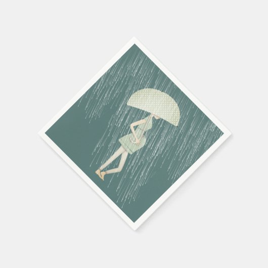 Expectant Mama mit Umbrella Serviette (Ecke)