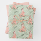 Expectant Mother Baby Girl Pink Wrapping Paper Geschenkpapier Set (Beispiel)