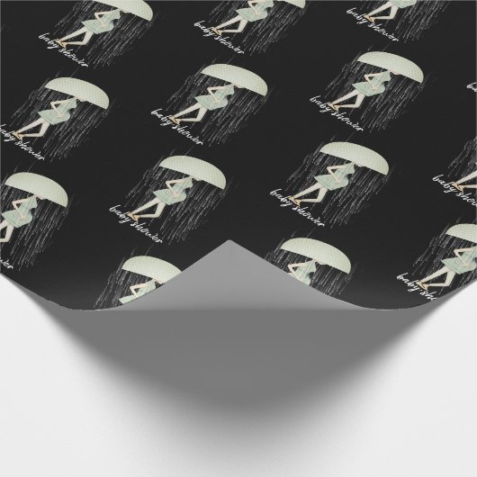 Expectant Mutter mit Umbrella Geschenkpapier (Ecke)