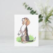 Expectant Puppy Postkarte (Stehend Vorderseite)