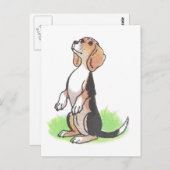 Expectant Puppy Postkarte (Vorne/Hinten)