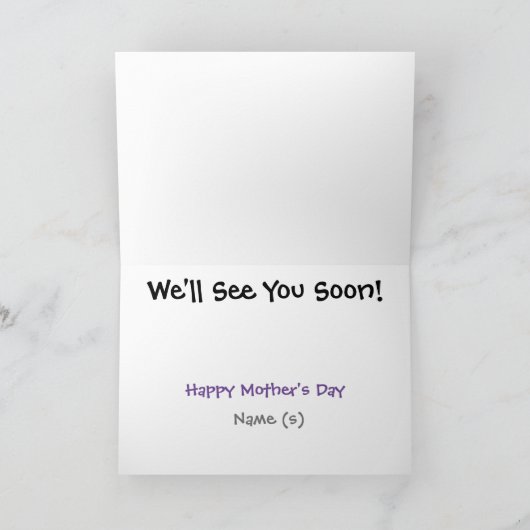 Expectant Twins Mother's Day Card Karte (Innenseite)