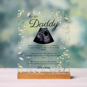 Expectant Vater Bump Gedicht Acrylschild (Neutral)