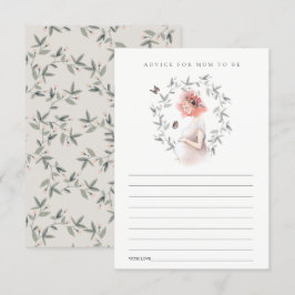 Expectant Women Foliage Addon for Mum Baby Shower Begleitkarte
