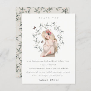 Expectant women Foliage Baby Shooter Vielen Dank Postkarte