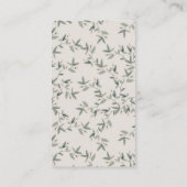 Expectant Women Foliage Diaper Raffle Baby Dusche Begleitkarte (Rückseite)