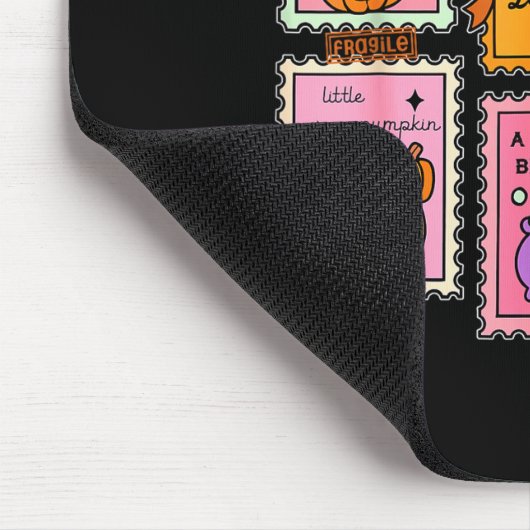 Expecting A Little Boo Cute Ghost Pumpkin Bat Anno Mousepad (Ecke)