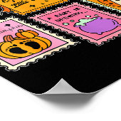 Expecting A Little Boo Cute Ghost Pumpkin Bat Anno Poster (Ecke)