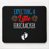 Expecting A Little Firecracker New Mom 4th Of July Mousepad (Vorne)