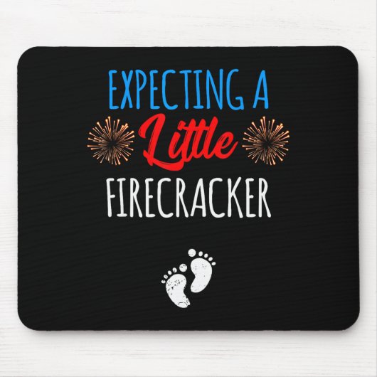 Expecting A Little Firecracker New Mom 4th Of July Mousepad (Vorne)