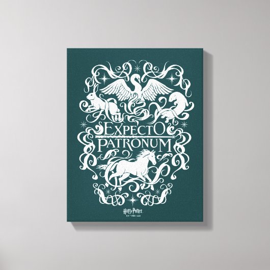 Expecto Patronum Filigree Graphic Leinwanddruck (Vorderseite)
