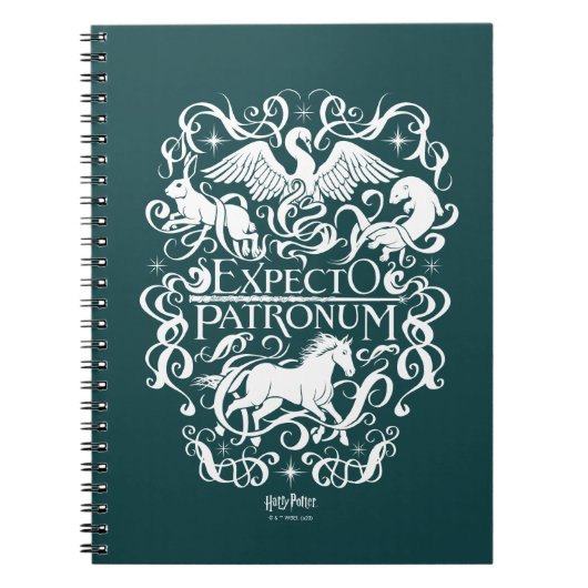Expecto Patronum Filigree Graphic Notizblock (Vorderseite)