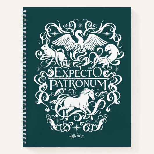 Expecto Patronum Filigree Graphic Notizblock (Vorderseite)