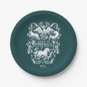 Expecto Patronum Filigree Graphic Pappteller (Vorderseite)
