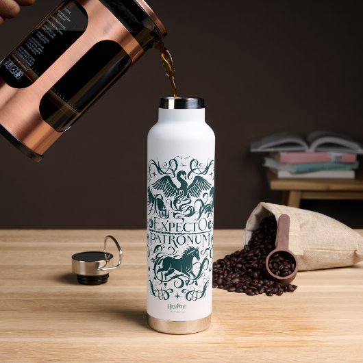 Expecto Patronum Filigree Graphic Trinkflasche (Kaffee)