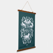 Expecto Patronum Filigree Graphic Wandteppich Mit Holzrahmen (Gewinkelt)