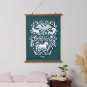 Expecto Patronum Filigree Graphic Wandteppich Mit Holzrahmen (Schlafzimmer)